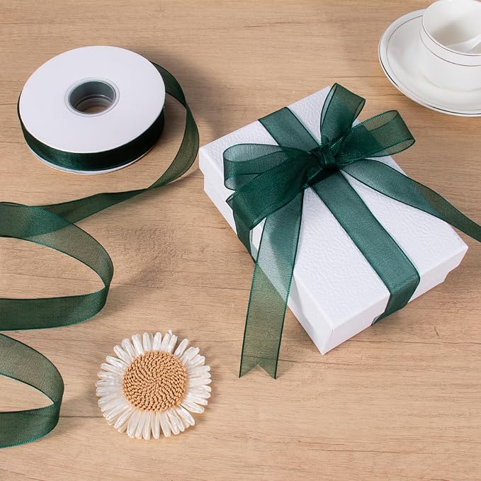 Sheer Organza Ribbon 1 Inch Chiffon Ribbons - Image 5