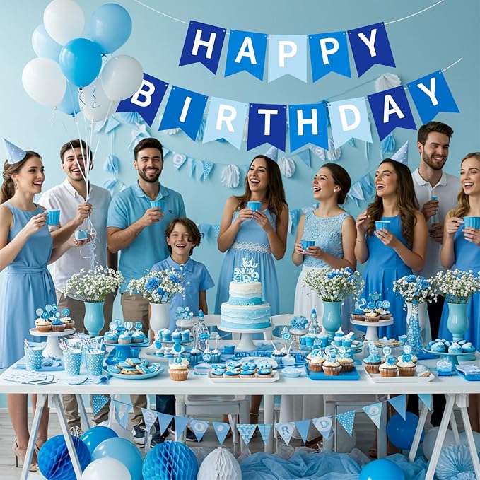 Happy Birthday Banner Pre-Strung Birthday Decorations Birthday Party Backdrop - Image 5