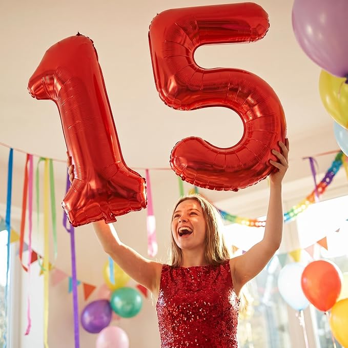 YPSelected 32 Inch Large Foil Helium Number Balloon Birthday Wedding Party 0-9 - Image 2