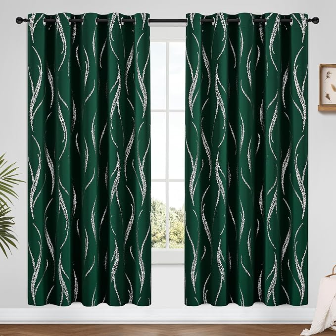 Yakamok Emerald Green Blackout Curtains - Image 2