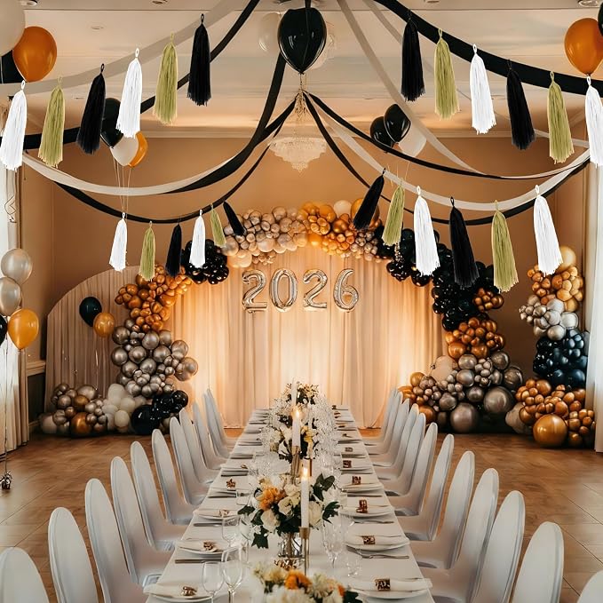 30pcs White Garland, Paper Fringe Banner, DIY Paper Tassels Garland - Image 7