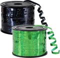 BEISHIDA 2 Pack 100 Yards Green Black Curling Crimped Glitter Ribbon Balloon by Beishida