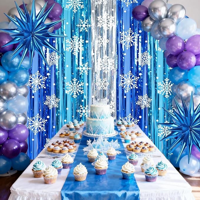 2 Packs Snowflake Foil Fringe Curtain - Image 3