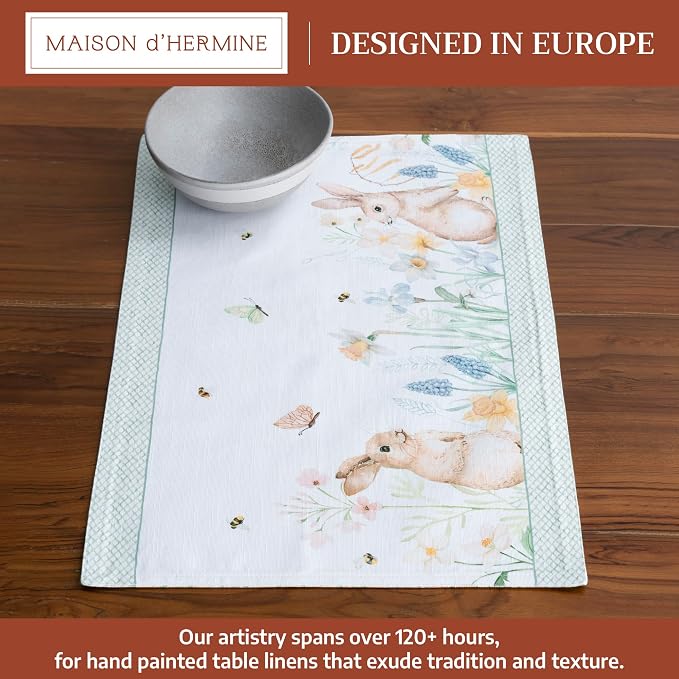 Maison d' Hermine Placemats Set of 4 Reusable 100% Cotton | Cloth Place Mats - Image 2