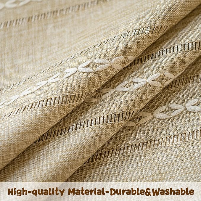 Sutuo Home Boho Door Curtains for Doorway, Bohemian Semi Blackout Curtains - Image 6