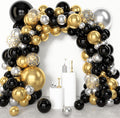 Amandir 153pcs Black and Gold Balloons Arch Garland Kit Different Sizes | 18 12 by Amandir