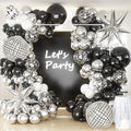 KARLURE Black Silver Balloons Arch Kit Garland by KARLURE
