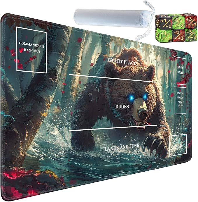 for TCG Playmat with Zones, Non-Slip Rubber Bottom Trading Card Game Mat with by Unknown