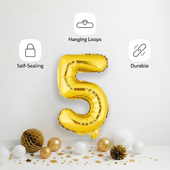 Restaurantware-Balloonify 16 Inch Number Balloon, 1 Digital Party Balloon - Image 4