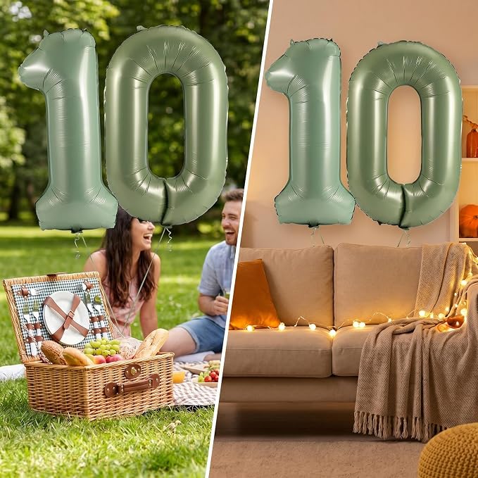 Number 10 Balloon Foil Mylar Balloons - Image 3