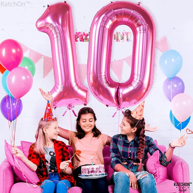 KatchOn Pink number 10 balloon 40 Inch - Image 4