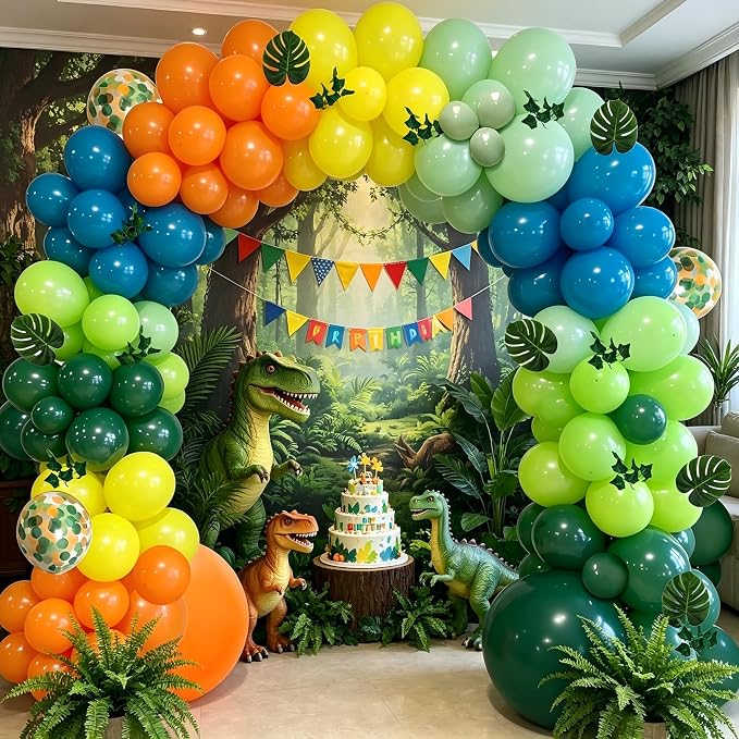 142pcs Dinosaur Balloon Arch Kit, Birthday Shower Party Decor - Image 7