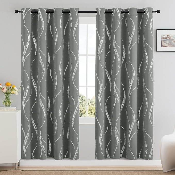 Yakamok Grey Light Blocking Curtains - Image 2