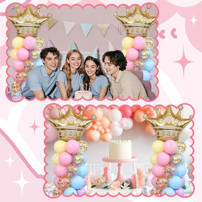 Pastel Princess Party Balloon Column Stand Arch Kit Set of 2 - Image 8