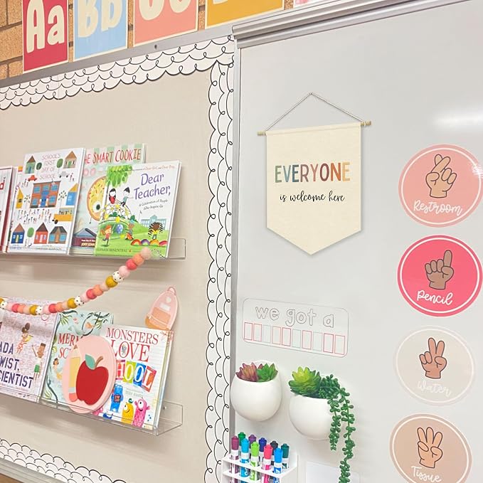 Classroom Decor, Everyone Is Welcome Here Canvas Banner, Welcome Sign Classroom - Image 2