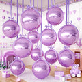 Purple Round Foil Balloons by FEYG