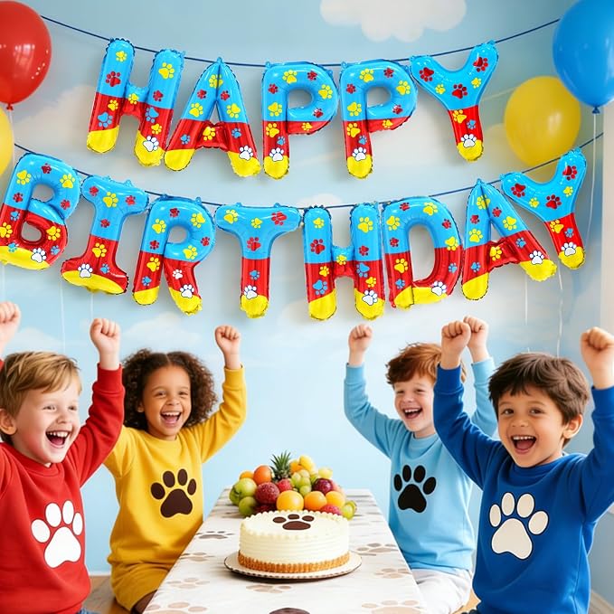 Happy Birthday Banner Balloons Letter Signs Party Decorations - Image 4