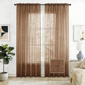SpaceDresser Check Sheer Curtains 108 Inches Long by SpaceDresser
