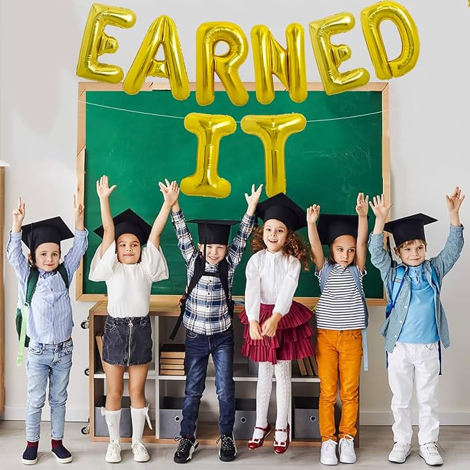 TONIFUL Gold Earned It Graduation Balloon Banner 2026 Nurse Graduations - Image 6