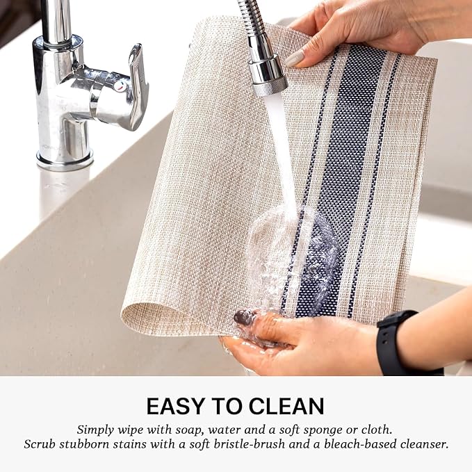 LEXMORE PlaceMats Set of 12 Vinyl/Plastic Woven Place Mats - Image 4