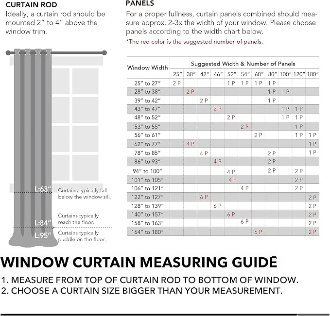Deconovo Living Room Curtains 54 Inches Long, Thermal Insulated, Room Darkening - Image 7