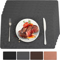 Vinyl Placemats Set of 6 Heat Resistant Easy Clean Non-Slip Place Mats by BxzanDya-LifeSmartMaker