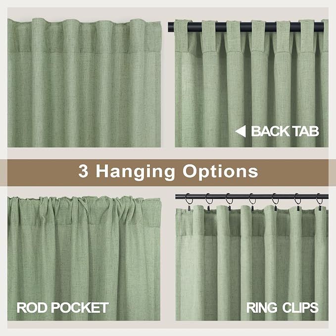 Sage Green Curtains 96 Inches Long - Image 5