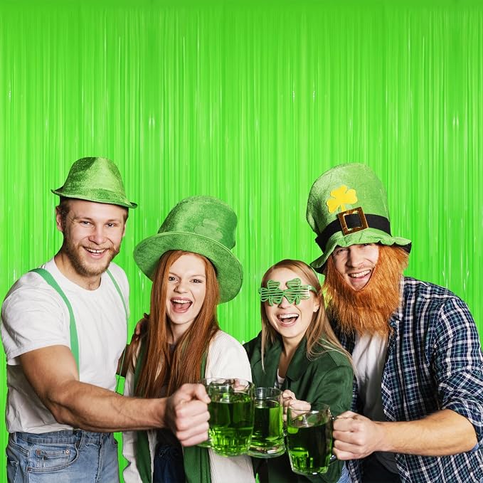 3.2 ft x 8.2 ft Metallic Tinsel Foil Fringe Curtains Party Photo Backdrop Party - Image 5