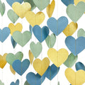 Sage Green Dusty Blue Gold Heart Party Decorations Gold Glitter Paper Dusty by pinkblume