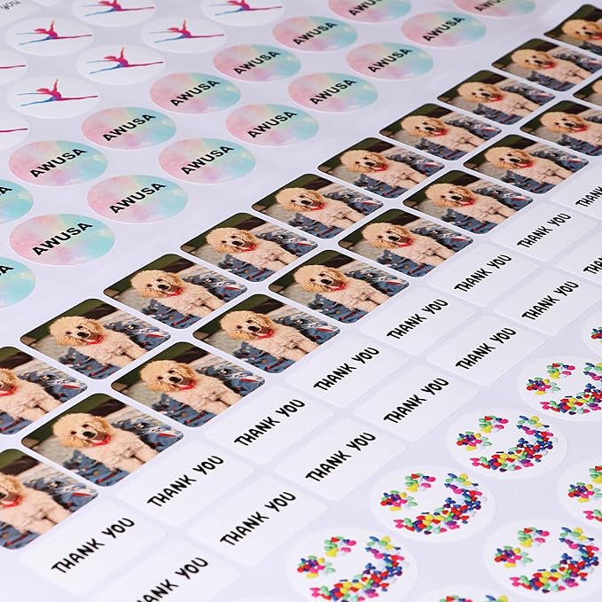 Custom Stickers Personalized Labels - Customized Stickers with Any Design Image Logo Text,Custom Thank You Label Stickers,Custom Stickers for Business Logo,100 Labels (Rectangle,2"x1")