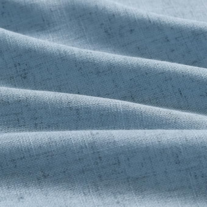 Dusty Blue Linen Back Tab Curtains 94 Inch Length - Image 6