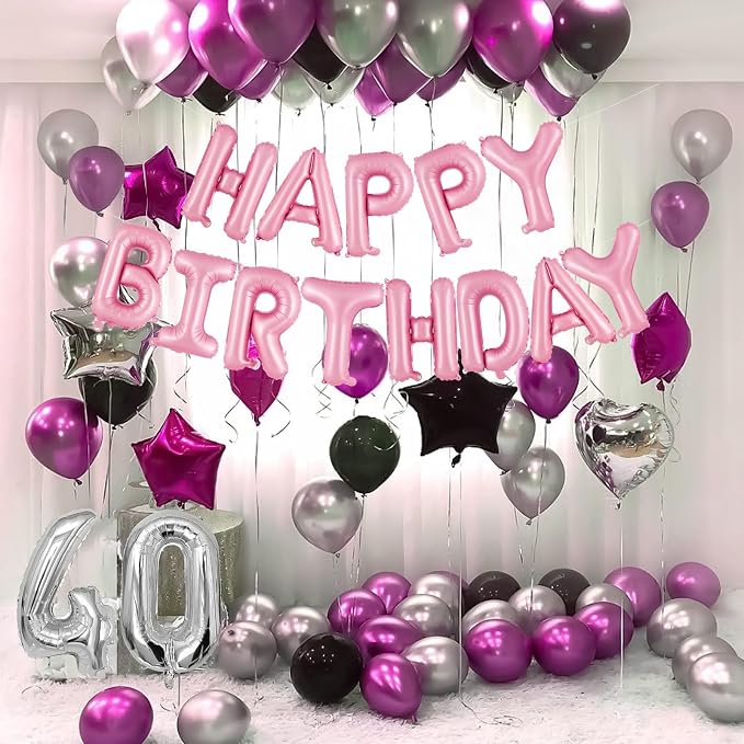 Happy Birthday Balloons Banner, Foil Balloon Personalized Name Letters Balloons - Image 4