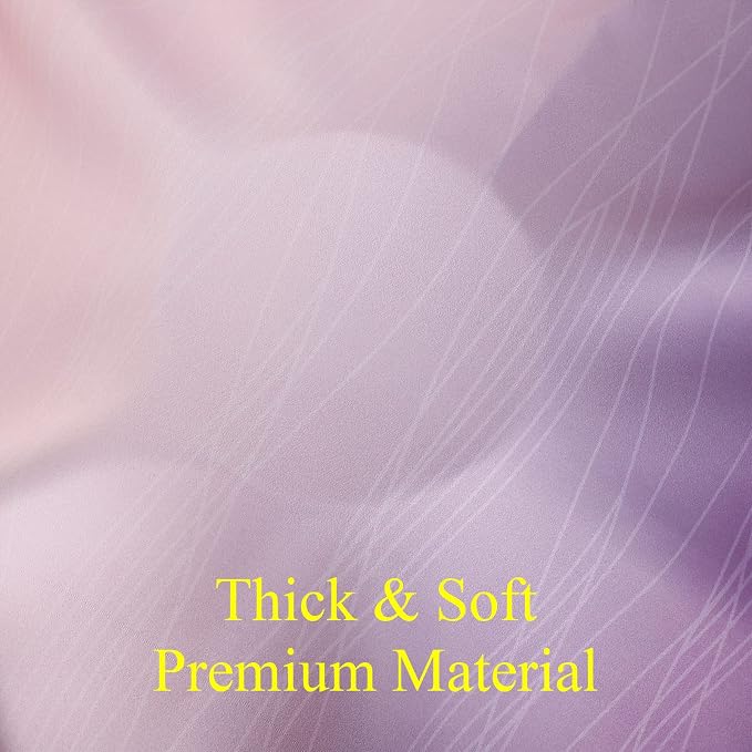 Pink&Purple Curtains 63 Inch Length 2 panels, Full Light Blocking Ombre - Image 8