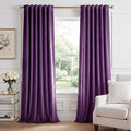 Purple Velvet Curtains for Grils Bedroom Nursery, W52 x L96, Modern Back Tab by StangH