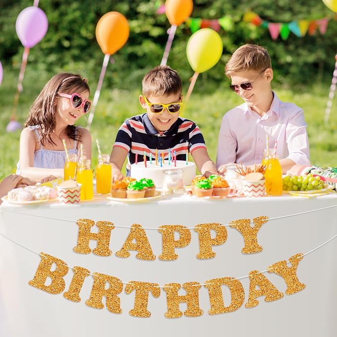 Orange Happy Birthday Banner Birthday Party Decorations Happy Birthday Banner - Image 3