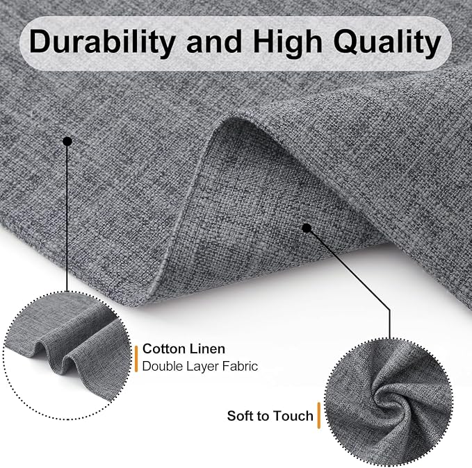 Homaxy Cloths Placemats for Dining Table Set of 6, Dark Grey | Heat Resistant - Image 4