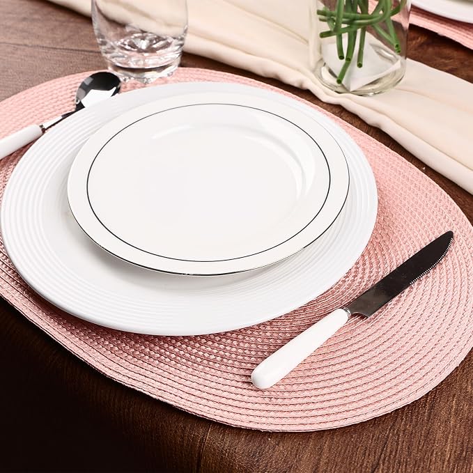 AHHFSMEI Placemats Set of 6 for Dining Table Washable Woven Non-Slip 18x12 - Image 5
