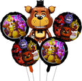5pcs Freddy's Birthday Party Decorations 5 Nights Foil Balloons Halloween Party by Unknown