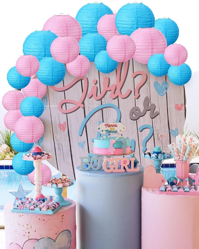 Treela 48 Pcs Paper Lanterns Party Decorations Chinese Lanterns Round Paper - Image 3