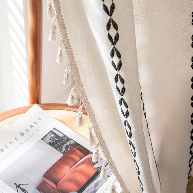 Sutuo Home Boho Curtains 63 Inch Length - Image 3