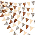 32Ft Leopard Party Decorations Metallic Brown Leopard Triangle Banner Flag by pinkblume