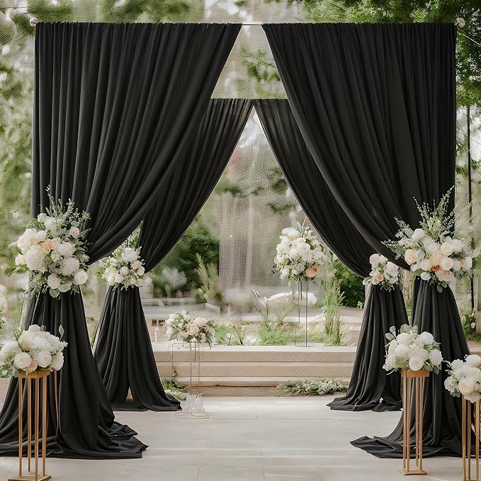 10×14ft Wrinkle Free Black Backdrop Curtain - Image 6