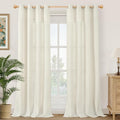 YoungsTex Natural Linen Curtains 90 Inches Long 2 Panels by YoungsTex