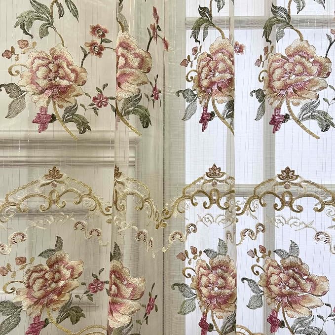 Luxury Embroidered Sheer Curtain - Image 3