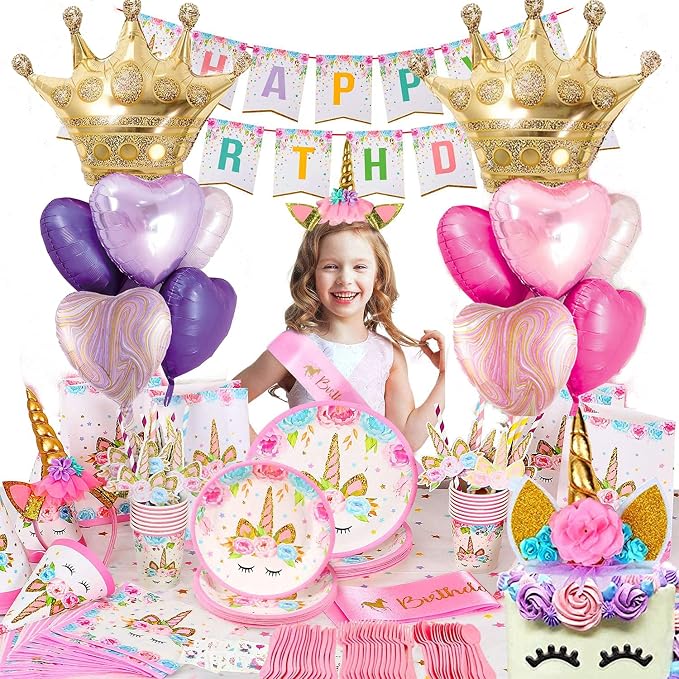 Purple Balloons Birthday Decorations，Gold Crown Princess Foil Balloons Set - Image 3