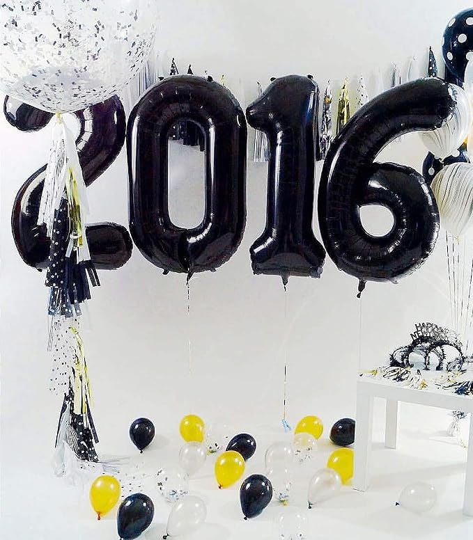 40 Inch Black 20 Number Balloons Giant 20 Balloons Black Birthday Balloons 20th - Image 4