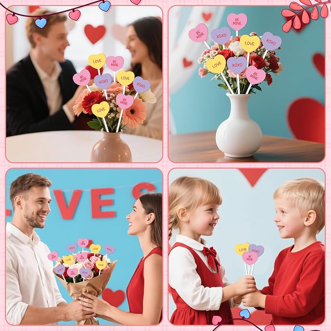 TICIAGA Colorful Heart Double-Sided Decorative Pick - Image 6