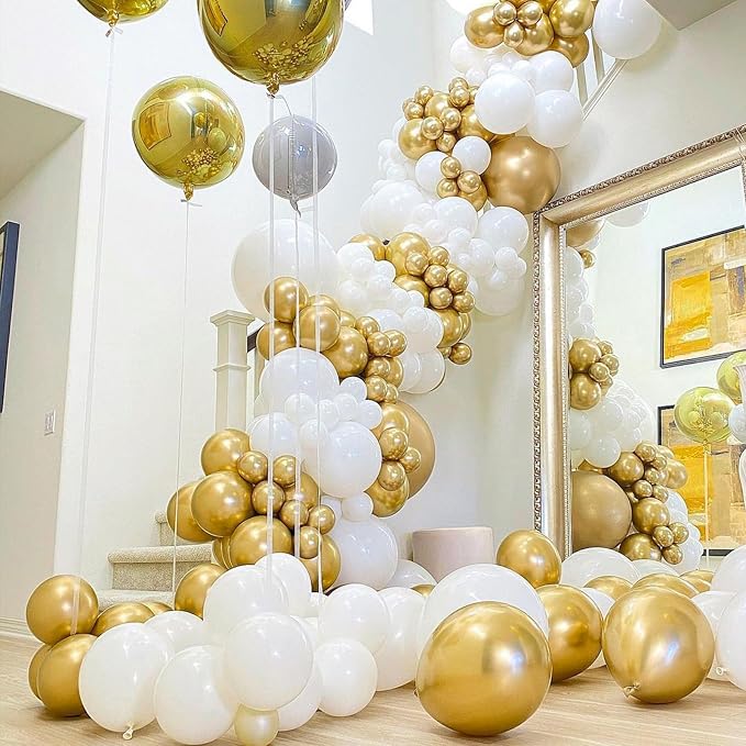 PartyWoo Gold Balloons 20pcs Gold Latex Helium Balloons 18 Inch | Birthday - Image 4