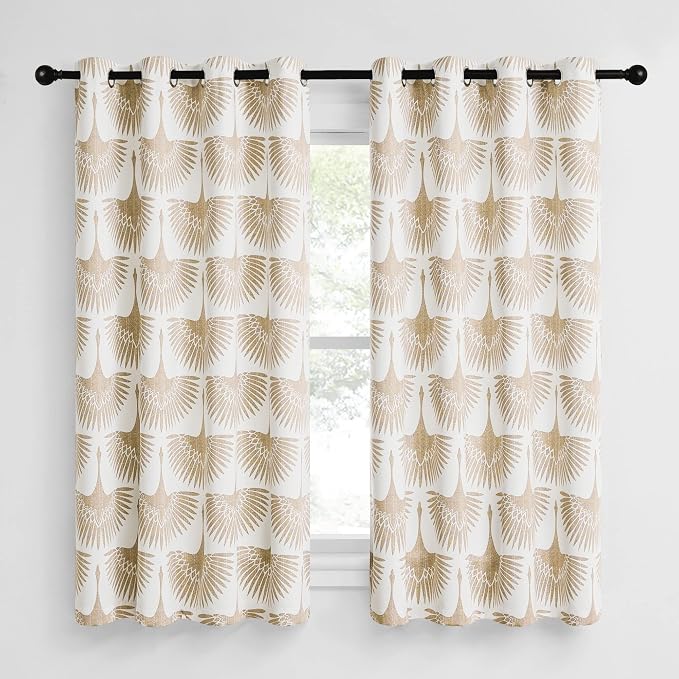 KGORGE Printed Curtains Bohemian Floral and Animal Pattern - Image 2