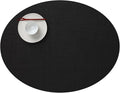 Chilewich Mini Basketweave Placemats, Woven Oval Placemats Set of 4 | Reusable by Chilewich